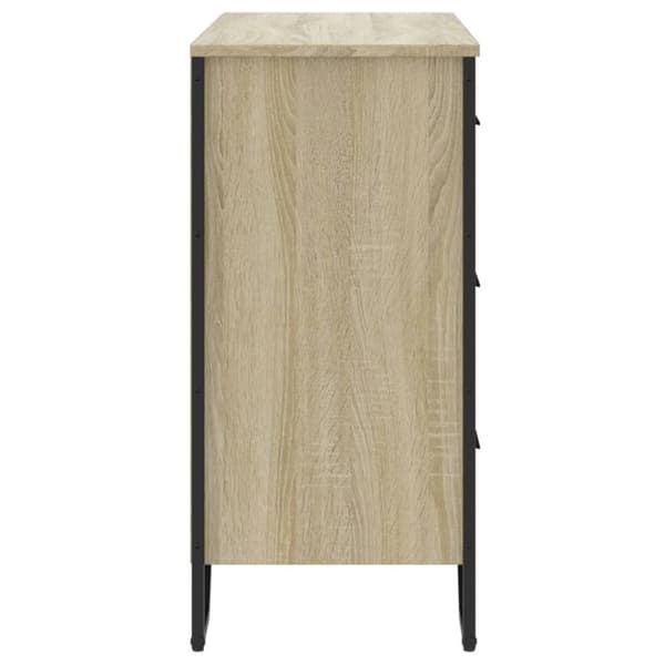 kommode 91x35,5x74,5 cm konstrueret træ sonoma-eg