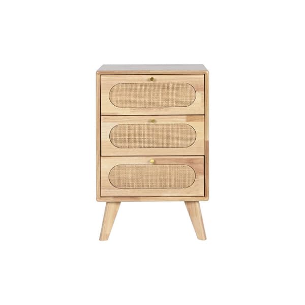 Kommode DKD Home Decor Natur Metal Gummitræ 40 x 30 x 63 cm