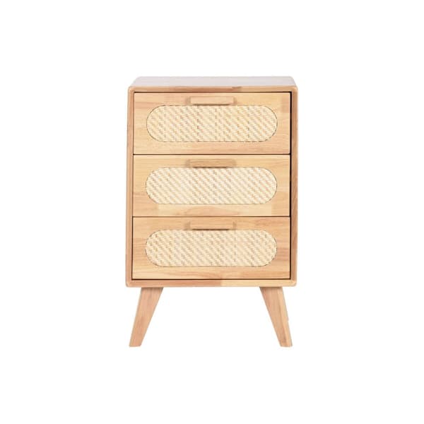 Kommode Home ESPRIT Natur Metal Gummitræ 40 x 30 x 63 cm