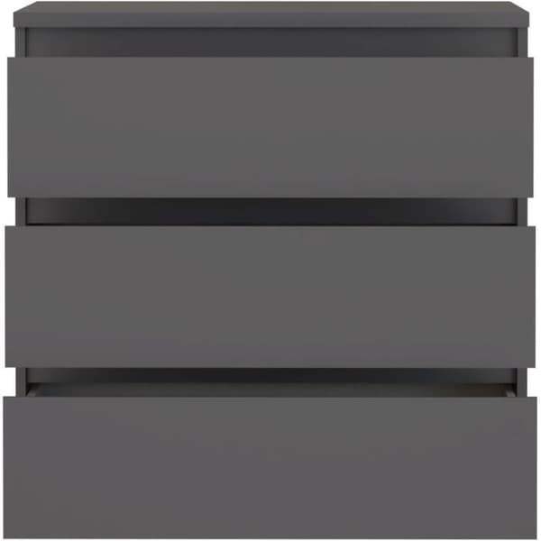 Byrå - CHELSEA - 3 lådor - Antracit - 77,2 x 42,2 x 79,9 cm