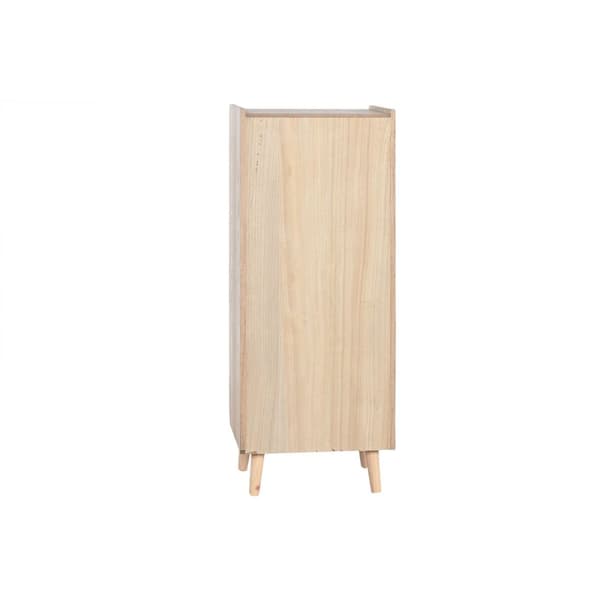 Kommode Home ESPRIT Natur Spanskrør Paulonia træ 40 x 30 x 104 cm