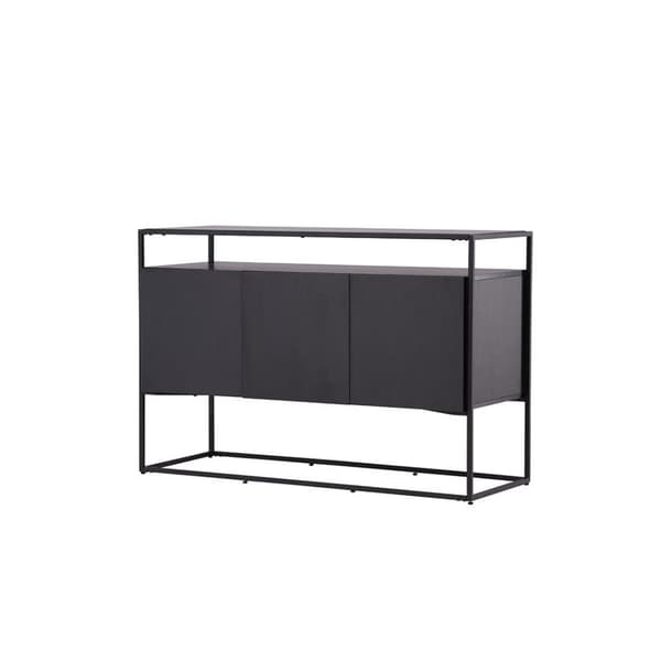 Kingsport skjenk 3 dører svart.