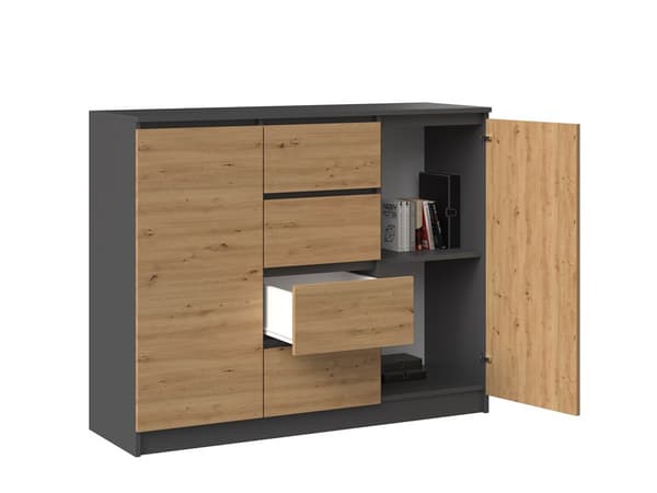 Kommode Malwa 2D4S/120 ANTRACIT HÅNDVÆRK