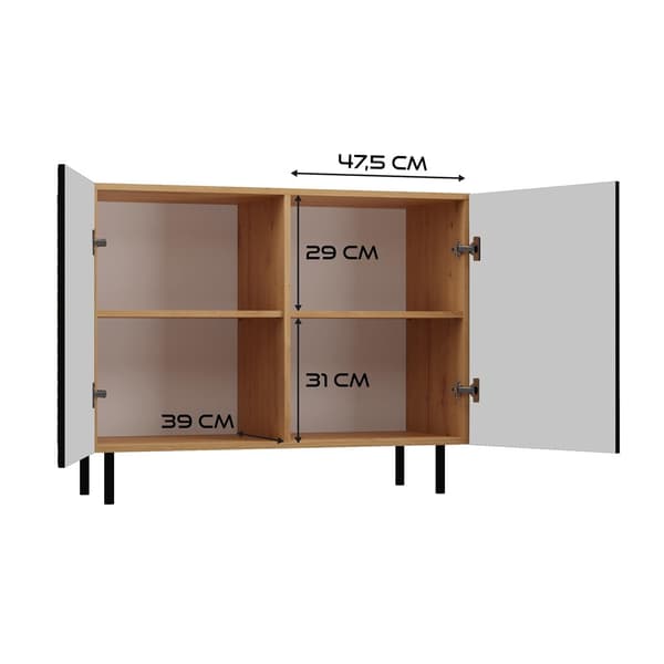 KAMA 2D SLIM ARTISAN byrå, SVART