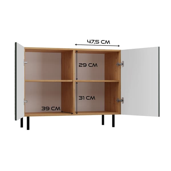 KAMA 2D SLIM ARTISAN GRØN kommode