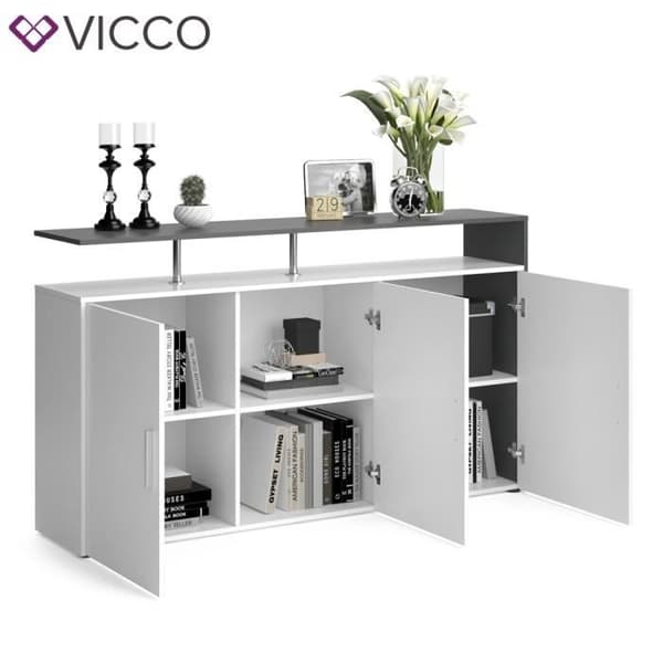VICCO Sideboard AMATO byrå antracitvit TV-skåp TV-skåp