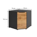 Miniatyrbild 3 av 6: Sideboard Ruben, 78 x 76,6 cm med dörrar, antracit, Vicco
