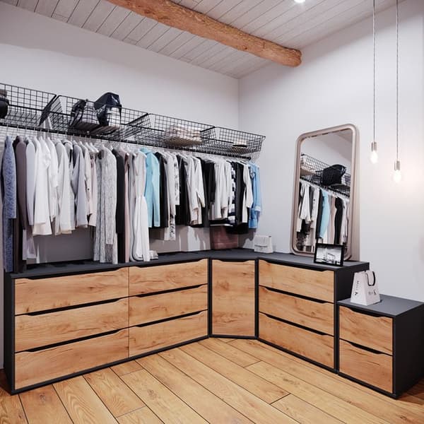 Sideboard Ruben, 78 x 76,6 cm med dörrar, antracit, Vicco