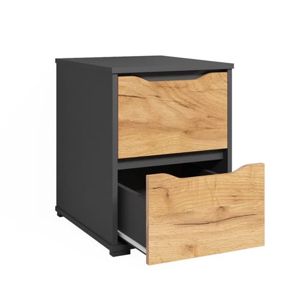 Skänk Ruben, 40 x 53,6 cm med lådor, antracit, Vicco