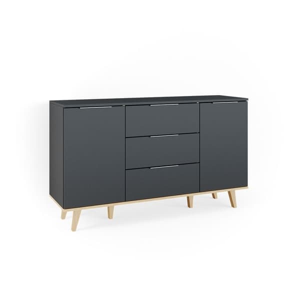 Vicco byrå med lådor Nautica, antracit, 138 x 82 cm