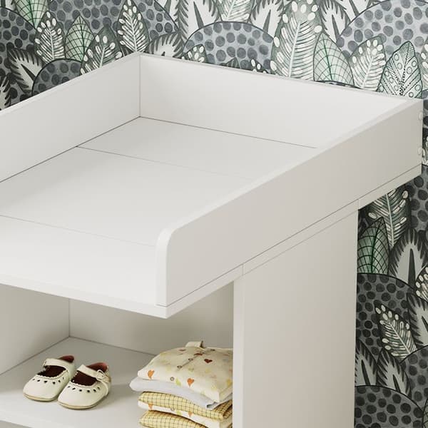 Oskar Store Mona skötbord, Vit, 60 x 103,5 cm med skötunderlägg