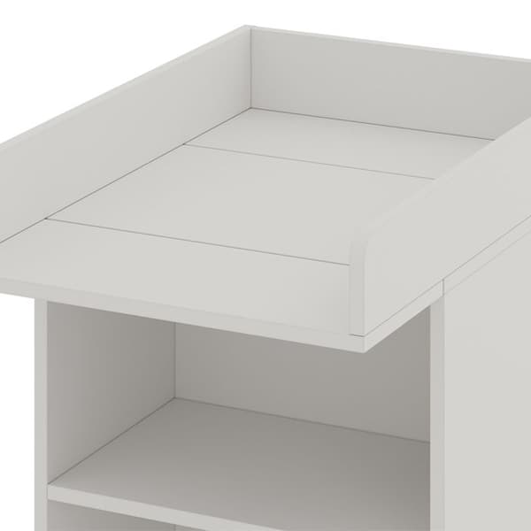 Oskar Store Mona skötbord, Vit, 60 x 103,5 cm med skötunderlägg