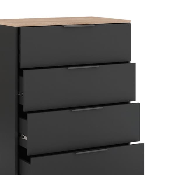 Vicco skänk Betti, antracit, 80 x 101,9 cm med 4 lådor
