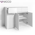 Miniatyrbild 4 av 4: VICCO byrå RUBEN vita lådor 120 cm skänk multifunktionsskåp garderob