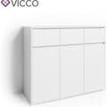 Miniatyrbild 1 av 4: VICCO byrå RUBEN vita lådor 120 cm skänk multifunktionsskåp garderob
