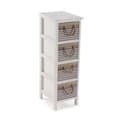 Miniatyrbillede 1 af 3: Kommode Versa Tabo Tekstil Paulonia træ 32 x 81 x 26 cm
