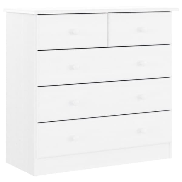 Byrå ALTA vit 77x35x73 cm massiv furu