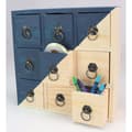 Miniatyrbild 2 av 2: Kommodesk i trä med 9 lådor 22 x 22,5 x 7 cm