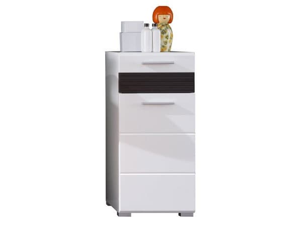 trendteam smart living Maisononnerie 1280-802-41 Byrå Badrumsskåp Mezzo i grov ljus ek/högblank vit BxHx