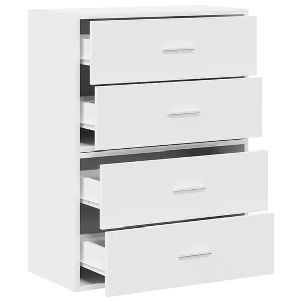 skabe med 2 skuffer 2 stk. 60x31x40 cm konstrueret træ hvid