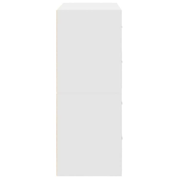 skabe med 2 skuffer 2 stk. 60x31x40 cm konstrueret træ hvid
