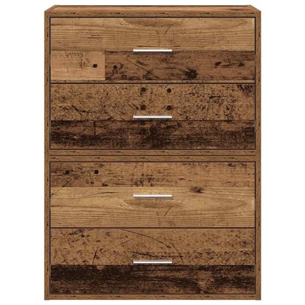 skabe med 2 skuffer 2 stk. 60x31x40 cm antikt træ