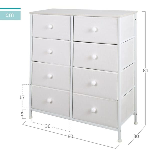 Kommode Max Home Hvit 80 x 81 x 30 cm