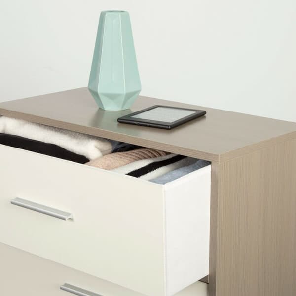 Kommode Max Home Hvit Grå Moderne 58 x 112 x 30 cm