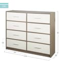 Miniatyrbilde 4 av 6: Kommode Max Home Hvit Grå Moderne 114 x 92 x 30 cm