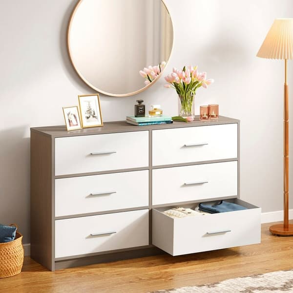 Kommode Max Home Hvid Grå Moderne 114 x 70 x 30 cm