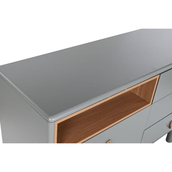 Kommod Home ESPRIT Blå Grå Naturell polypropen Trä MDF 120 x 40 x 75 cm