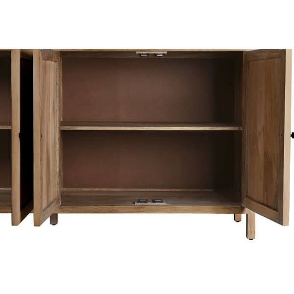 Visningsställ Home ESPRIT Naturell Glas Mangoträ 200 x 45 x 230 cm