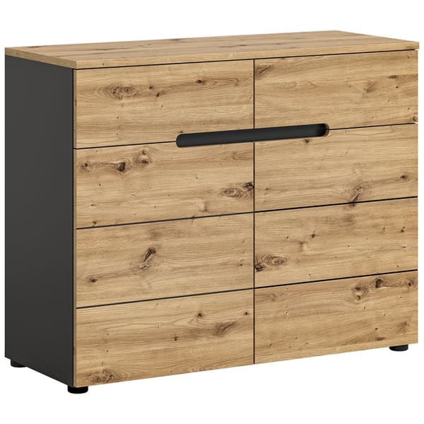 Canu byrå 2 lådor 2 dörrar ek dekor.