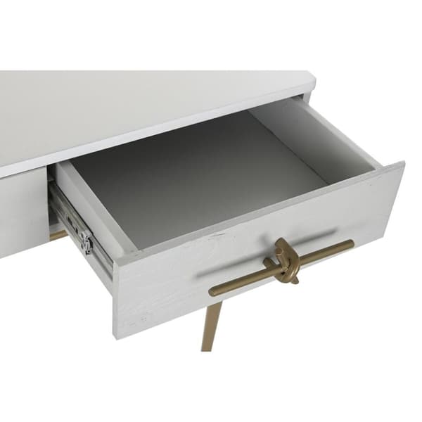 Hallbord DKD Home Decor Hvid Gylden 90 x 45 x 74 cm