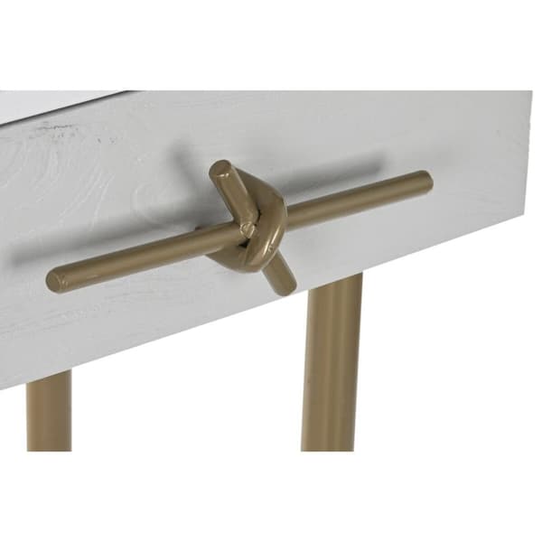 Hallbord DKD Home Decor Hvid Gylden 90 x 45 x 74 cm