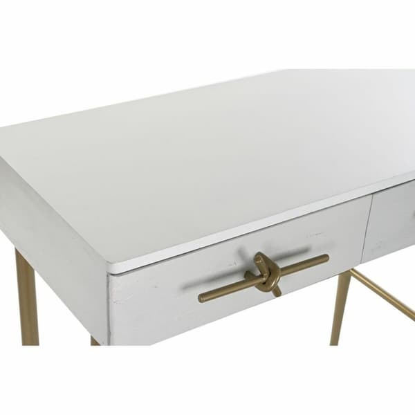 Hallbord DKD Home Decor Hvid Gylden 90 x 45 x 74 cm