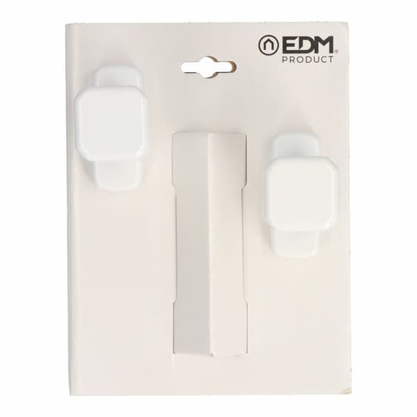 Dørhåndtag EDM 85461 6807 Hvid Aluminium 80 x 39 mm