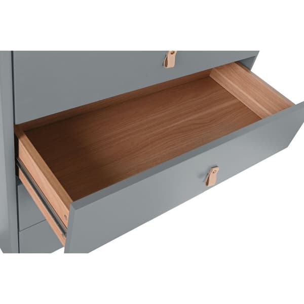 Kommode Home ESPRIT Blå Grå polypropylen Træ MDF 80 x 40 x 117 cm