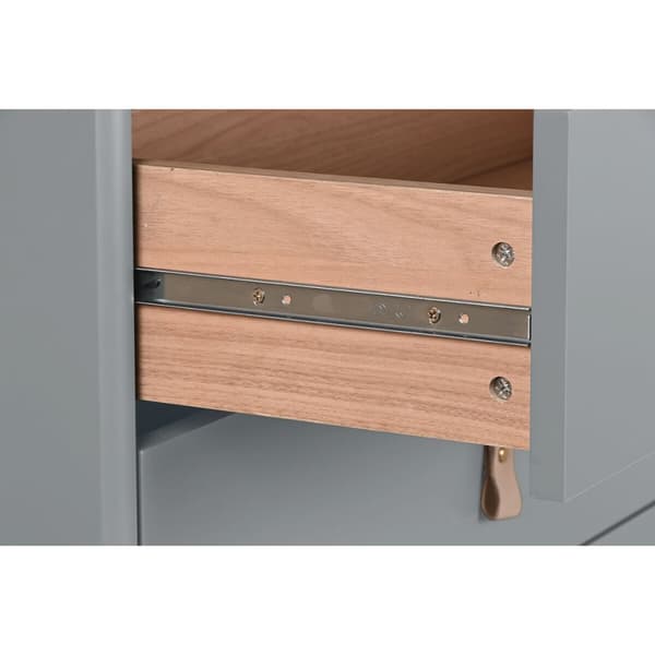 Kommode Home ESPRIT Blå Grå polypropylen Træ MDF 80 x 40 x 117 cm