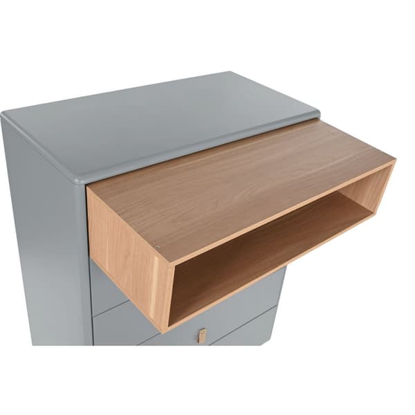 Kommode Home ESPRIT Blå Grå polypropylen Træ MDF 80 x 40 x 117 cm