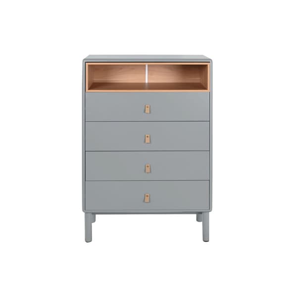 Kommode Home ESPRIT Blå Grå polypropylen Træ MDF 80 x 40 x 117 cm