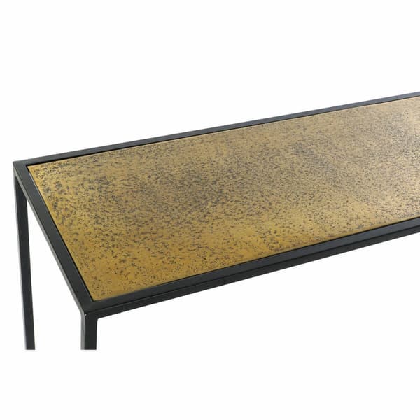 Hallipöytä DKD Home Decor Musta Kullattu 110 x 25 x 84 cm
