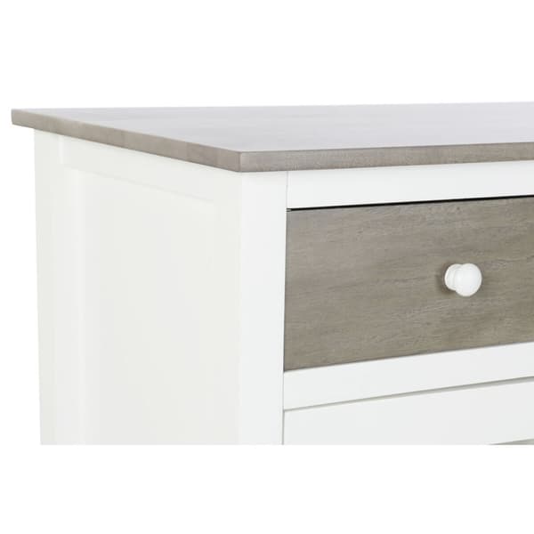 Lipasto DKD Home Decor Valkoinen Harmaa Kristalli Poppeli Cottage 80 x 40 x 85 cm