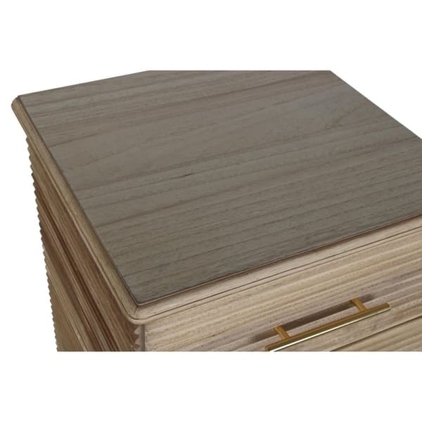 Lipasto DKD Home Decor Kullattu Vaaleanruskea Puu Paolownia wood Puu MDF Scandi 45 x 40 x 100 cm 42 x 40 x 100 cm