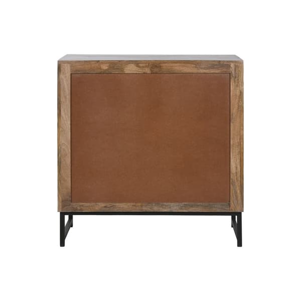 Lipasto Home ESPRIT Ruskea Musta Hopeinen Mangopuu Peili Intialainen mies 80 x 38 x 80 cm