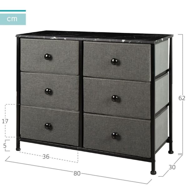 Lipasto Max Home Harmaa Marmori 80 x 62 x 30 cm