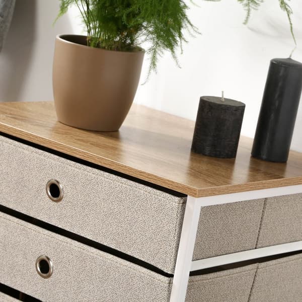 3-lådors byrå i lätt fibertyg - L48 cm