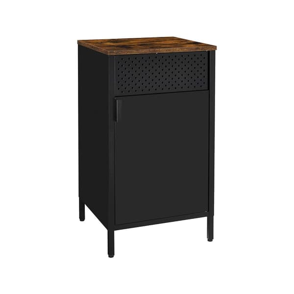 Förvaringsskåp - Rylish Box - med justerbar bräde - med dörr - svart / brun
