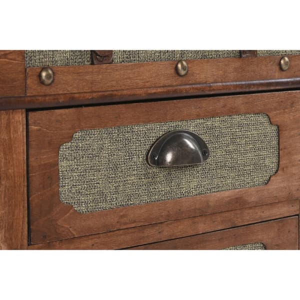 Kommode Home ESPRIT Grøn Multifarvet Tropisk 45 x 35 x 71,5 cm