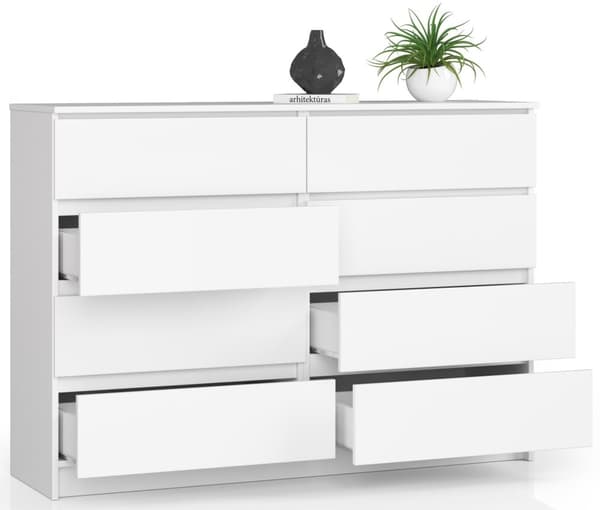 KOMMODE K140 8SZ CLP HVID